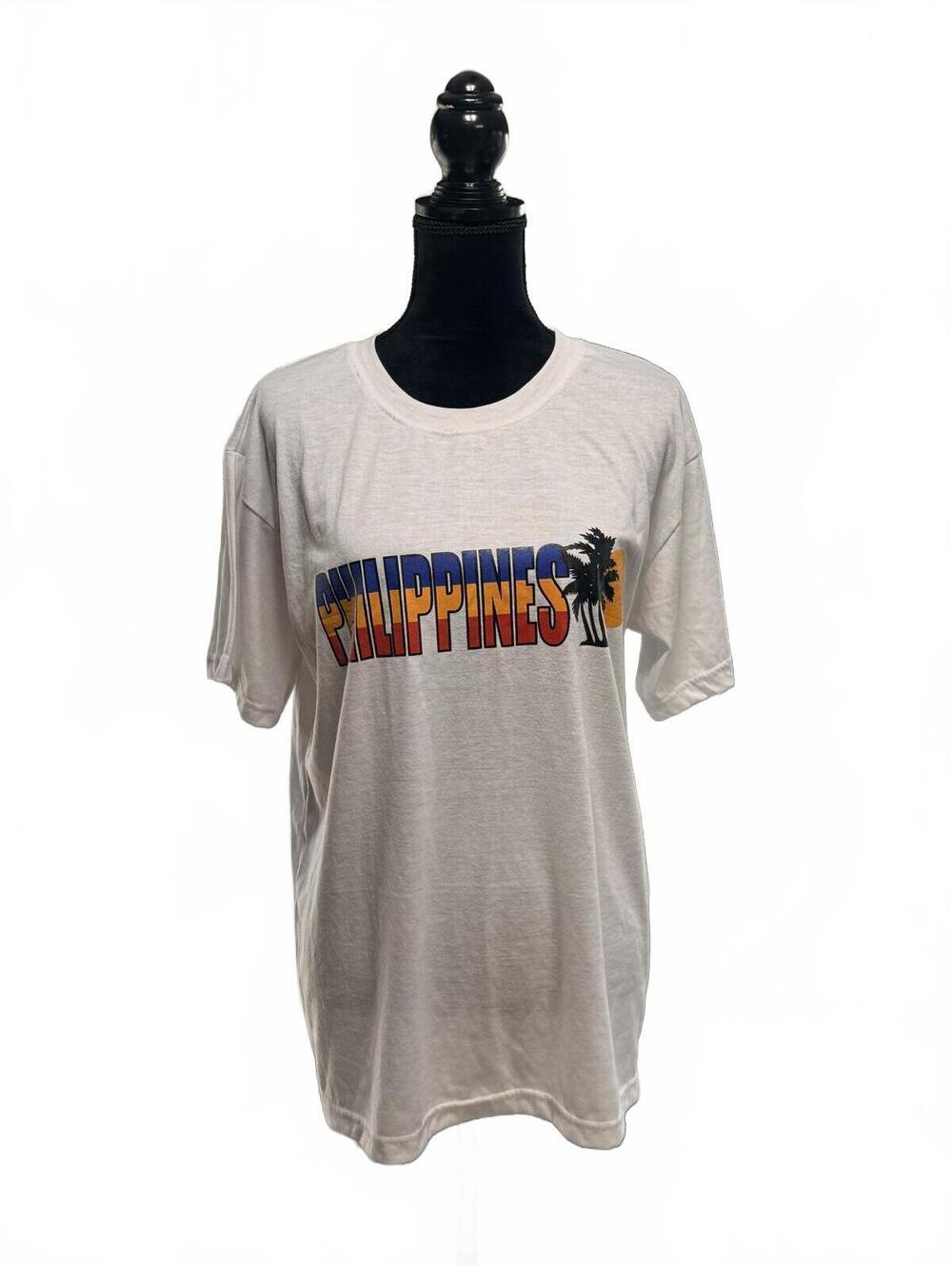 Vintage Philippines T-Shirt XL Retro Souvenir Graphic Tee 90s Style Travel Grey